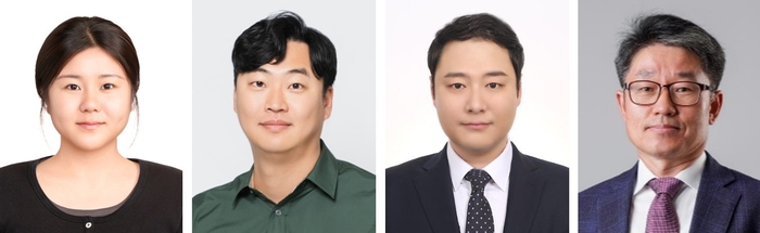 중희토류를 배재한 고성능 영구자석 제조 핵심 기술을 개발한 한국재료연구원 나노재료연구본부 김소연 석사후연구원, 김수민 선임연구원, 김태훈 책임연구원, 이정구 책임연구원(왼쪽부터).
