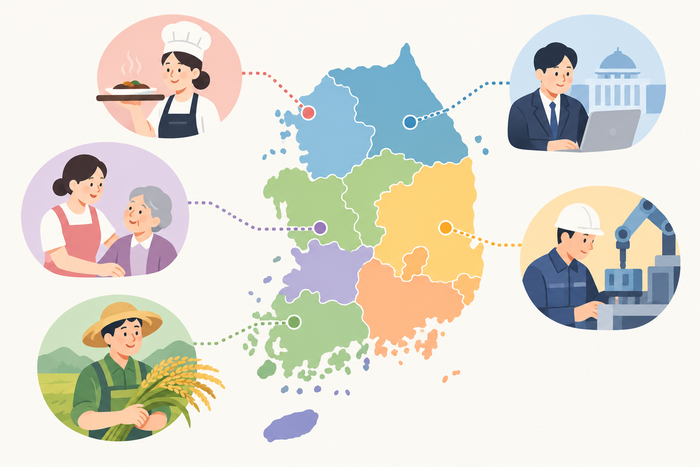 지역별 취업자 산업·직업 편차 뚜렷…서울은 서비스직·지방은 농축산직