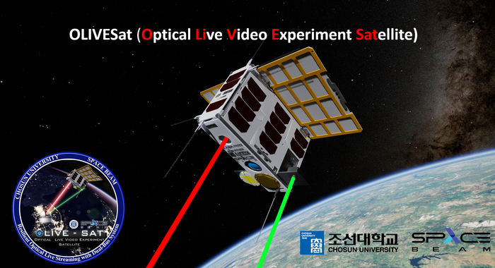 OLIVESat(Optical Live Video Experiment Satellite)위성 예상도.