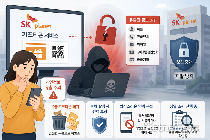 SK플래닛, 기프티콘 이용자 개인정보 유출