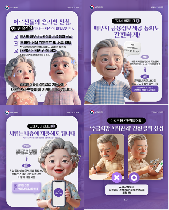 기초연금 온라인 신청 개선 홍보자료.(제공=보건복지부)