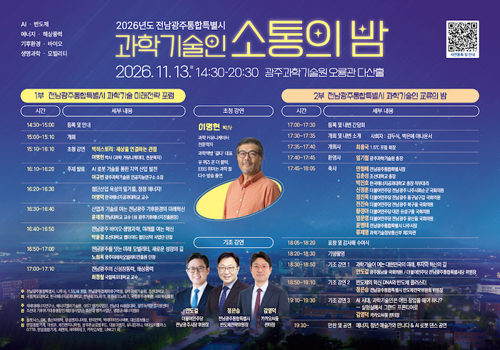 “AI·반도체부터 해상풍력까지”…전남광주 과학기술계, 통합특별시 미래 청사진 제시