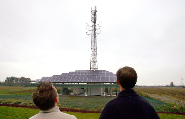 무공해 에너지로 작동하는 휴대폰 기지국