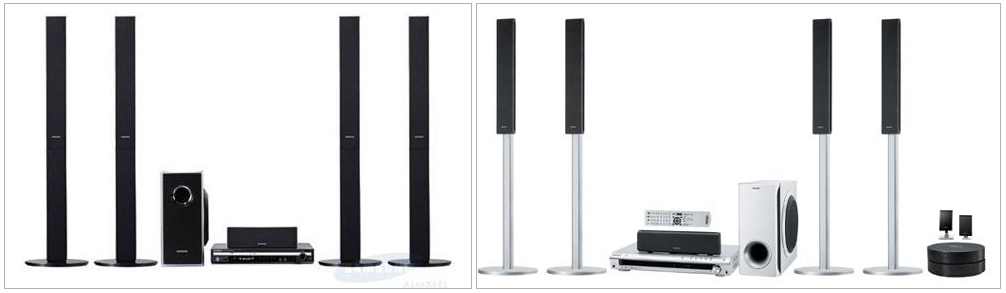 50만∼70만원대가 소비자들이 홈시어터를 구입할 수 있는 현실적인 가격대인 것으로 나타났다. 사진은 삼성전자 ‘파브 HT-TQ25’(왼쪽),  소니 ‘DAV-DZ770W’