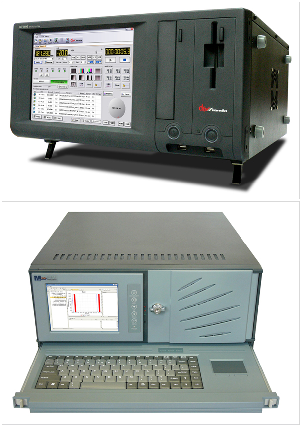 디티브이인터랙티브가 개발한 지상파DMB 멀티 시그널제너레이터 ‘TMG2000’(위) 엠시스가 개발한 DVB-H 스트림 제너레이터 ‘MSY500H’