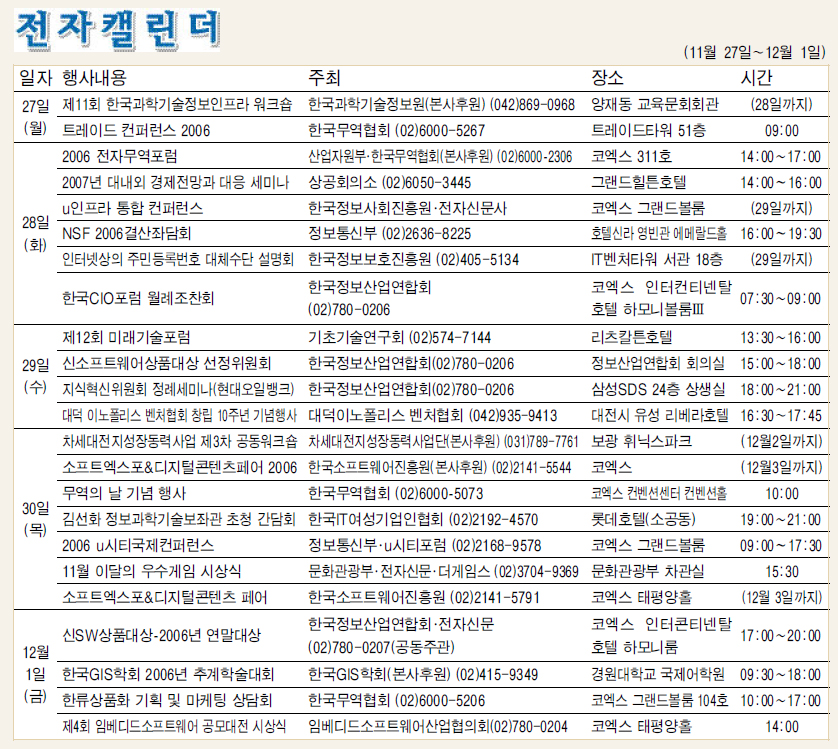 전자캘린더