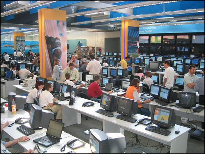 지난 2004년 제28회 아테네올림픽 당시 메인IT센터의 모습.