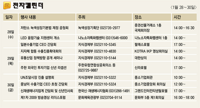 [전자캘린더]2009년 1월 28일