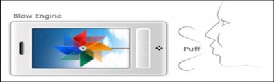 ‘터치’도 구식(?), 입으로 부는 휴대폰이 나온다