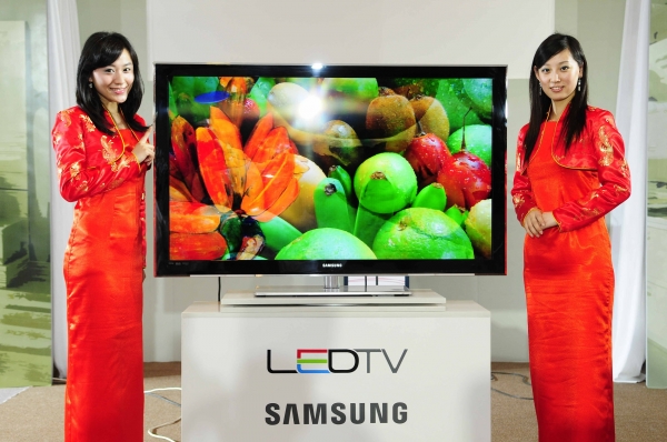 중국에 선보인 삼성 LED TV.