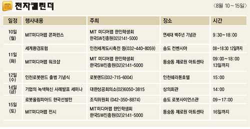 [전자캘린더] 8월 둘째주