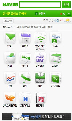 NHN, 네이버 모바일웹 초기 화면 개편