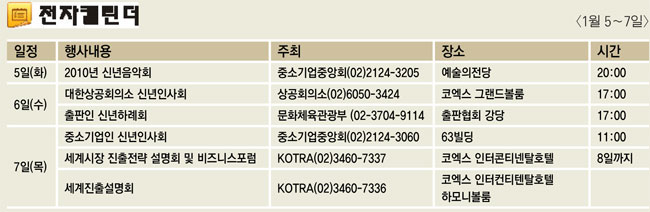 [전자캘린더] 5일~7일