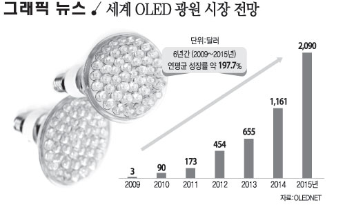 세계 OLED 광원 시장 전망