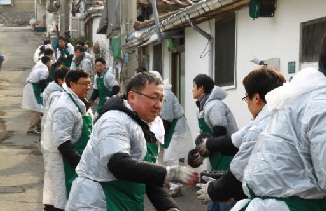 하나아이앤에스, 연탄 나누기 봉사활동