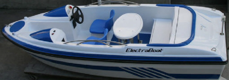  미국에서 시판 중인 전기보트. 기존 선박에 전기모터를 직접 장착하는 DIY개조시장도 활기를 띄고 있다.