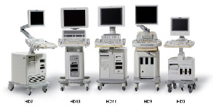  필립스전자의 올인원 초음파 시스템 ‘HD 패밀리’시리즈.