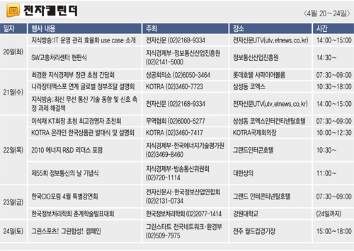 [전자캘린더]4월 20일~4월 24일