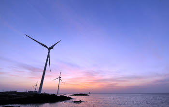 제주도 한경풍력발전단지.