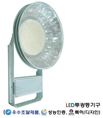 우수조달제품 선정 및 KS인증을 받은 대림이엔지의 LED가로등과 LED투광등.