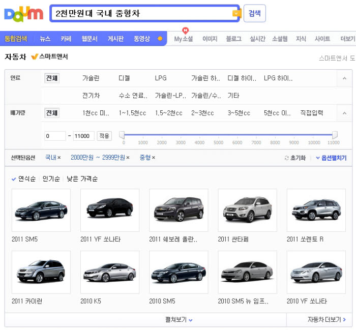 다음, 자동차 정보 총 망라한 `자동차 서비스` 오픈
