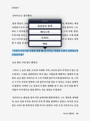 SNS와 전자책 연동한 `소설e북` 나왔다