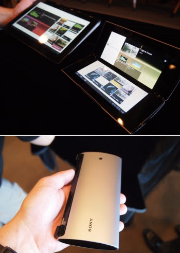 접히는 태블릿PC가 소니에서 출시된다. 소니는 일반 태블릿PC S1과 폴더형 태블릿PC S2를 발표했다. S2를 접으면 넷북의 절반 사이즈로 작은 핸드백에도 들어갈 수 있는 크기다. 