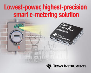 TI, 스마트미터용 아날로그프론트엔드 제품군 출시