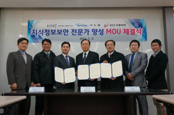 한국정보기술연구원,시스원·KCC시큐리티와 MOU