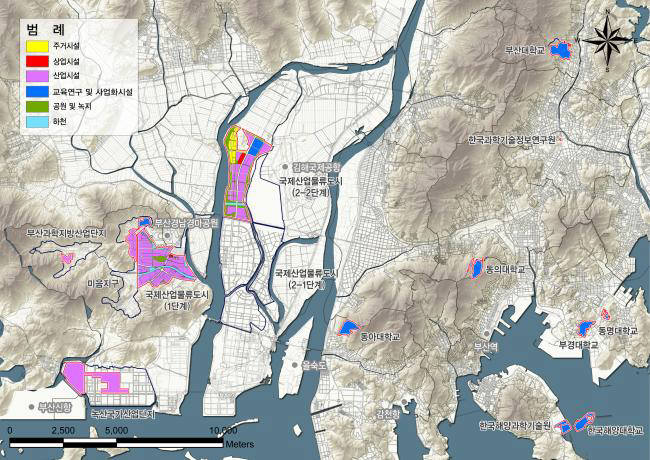 부산연구개발특구 지형도