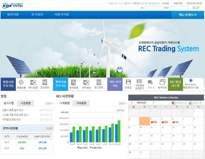 전력거래소, 신재생공급인증서 거래시스템 가동
