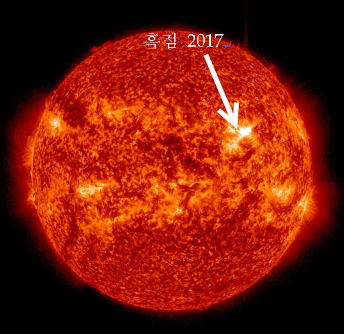 30일 태양흑점 폭발...직접 피해 없어