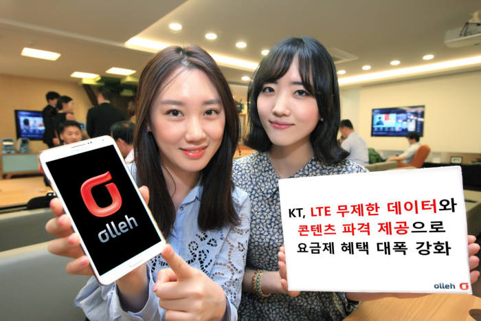 KT, LTE 데이터무제한 요금제 혜택 강화