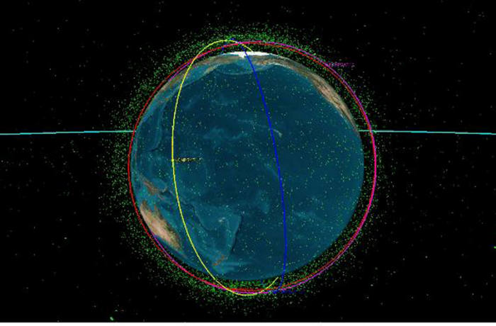 아리랑3호를 지나는 우주물체들
