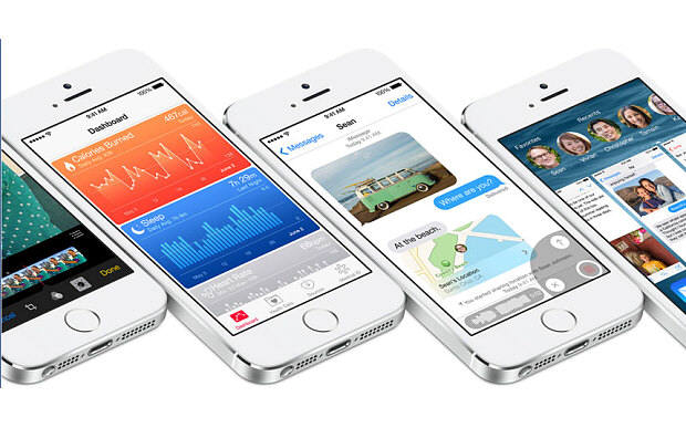 iOS8이 탑재된 아이폰6.삭제사진 자가 복원 등 첨단 기능이 추가됐다.