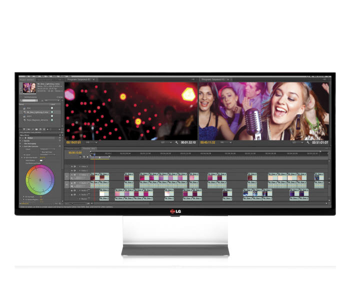 LG전자는 자사 21:9 화면비 모니터 `34UM95`(사진)가 미국 IT전문 매체와 영국 사진·영상 전문 매체로부터 잇따라 호평을 받았다고 8일 밝혔다. <LG전자 제공>