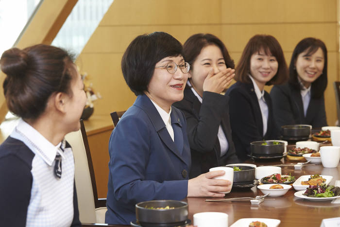 권선주 기업은행장, 시간선택제 직원과 오찬 간담회