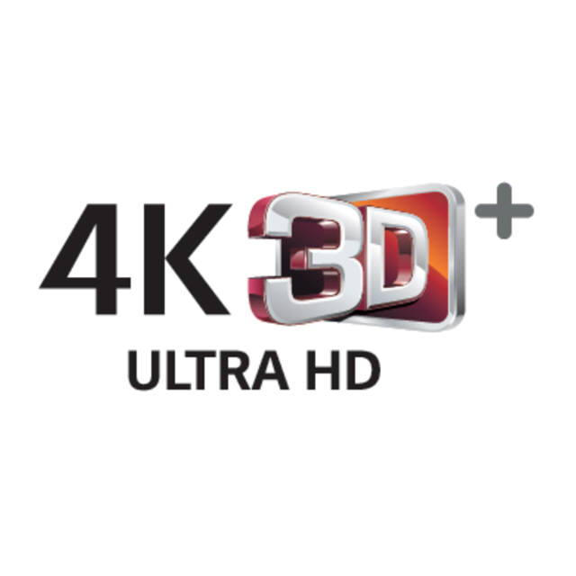 LG전자가 지난헤 5월 19일 출원한 `4K 3D+ ULTRA HDTV` 로고. 현재 공고단계에 있다. <사진=특허청>