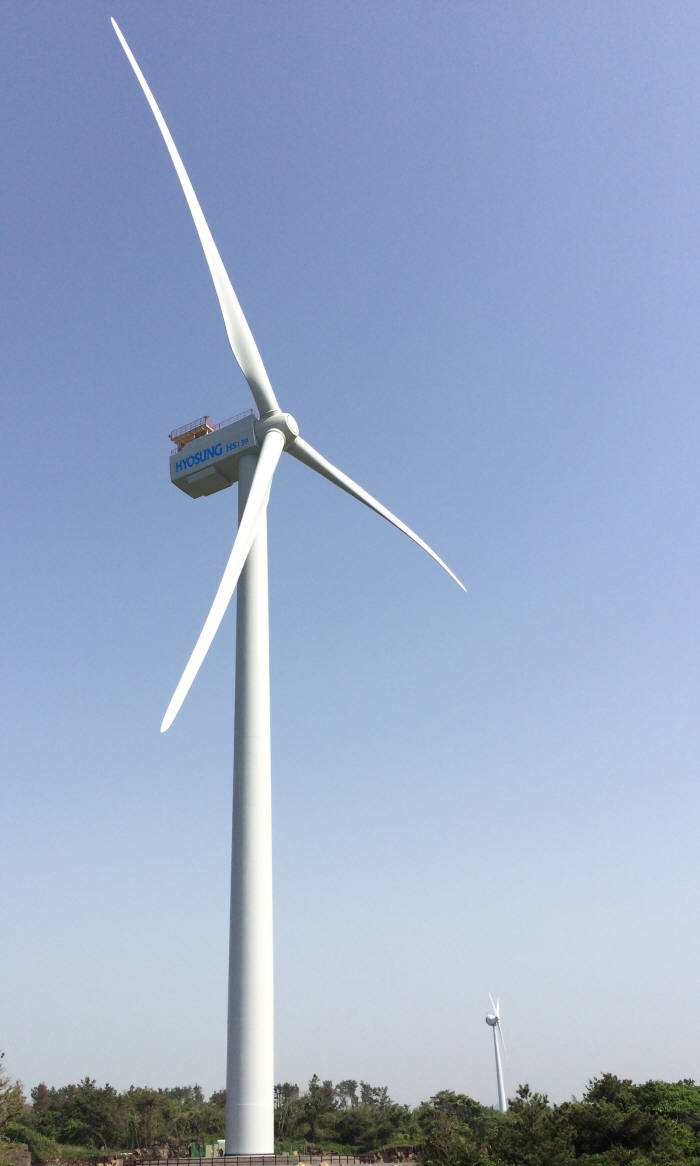 효성 5MW 해상풍력발전 시스템.