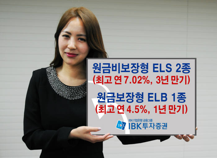 IBK투자증권, 연 7.02% 월지급식 ELS 등 3종 공모