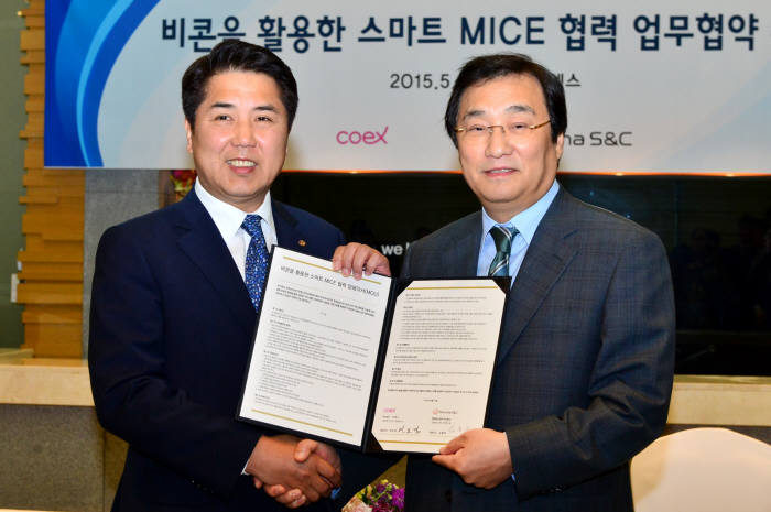 코엑스, 비콘을 활용한 스마트 MICE 협력 업무협약