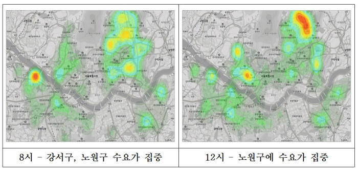 장애인 콜택시 기간대별 수요 분석