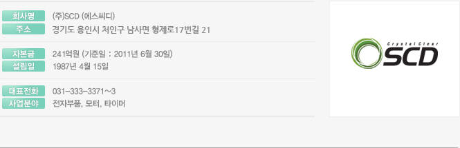 에스씨디, 3분기 매출 300억원