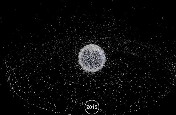 2015년 현재 지구위를 돌고 있는 우주쓰레기. 사진=유튜브 스튜어트 그레이