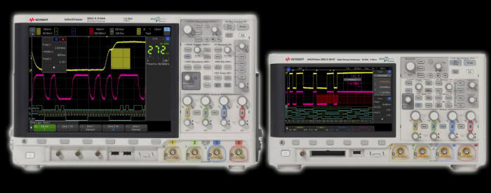 키사이트 4000 X-시리즈 오실로스코프(왼쪽)와 3000T X-시리즈