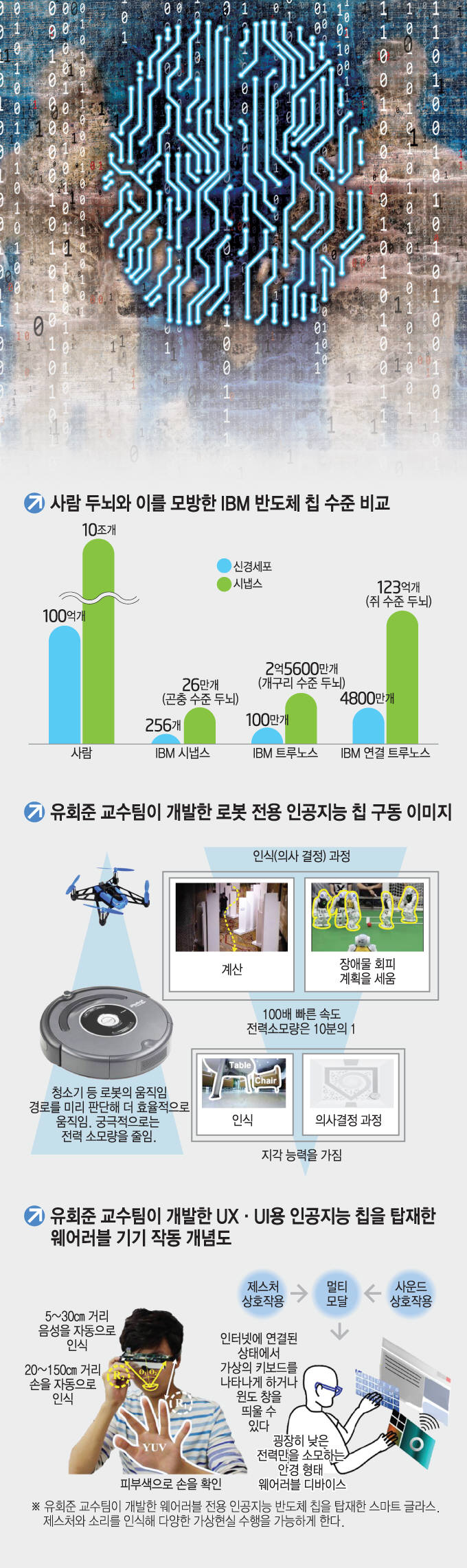 [이슈분석] 저전력으로 생각·학습… 뇌 구조 모방한 AI 칩에 주목