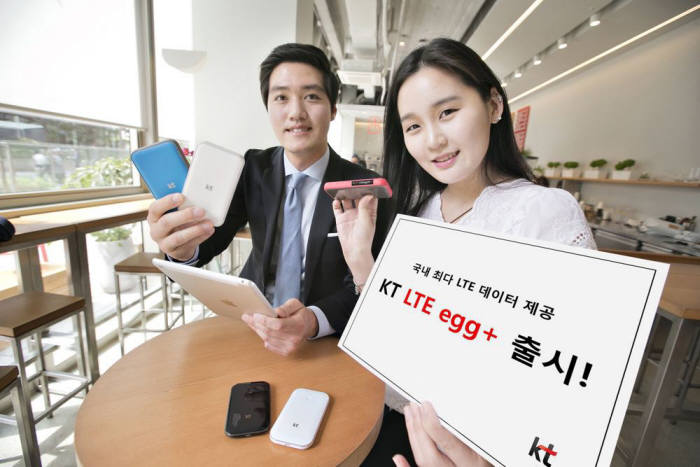 KT `LTE egg+` 월 1만 5000원에 데이터 11GB 이용