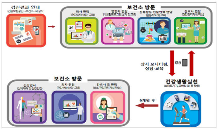 모바일 헬스케어 서비스 개요도(자료: 복지부)