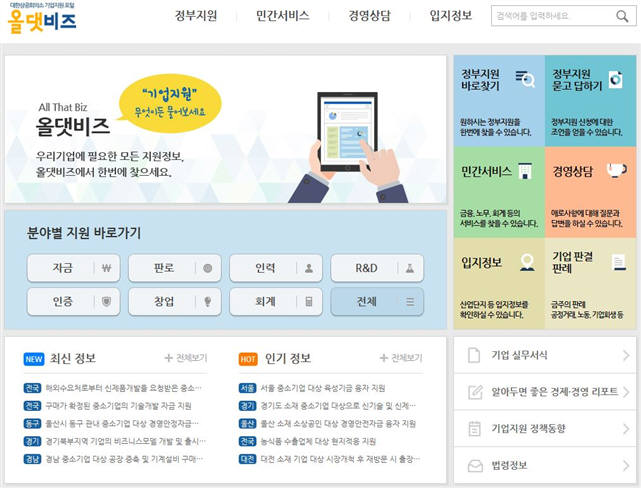 올댓비즈의 1만여건에 달하는 방대한 경영상담 사례는 `기업전용 네이버 지식인(IN)`을 연상케 한다. <출처:대한상공회의소>