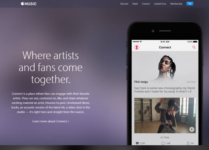 애플뮤직 상륙이 임박했다.(자료:애플 홈페이지)